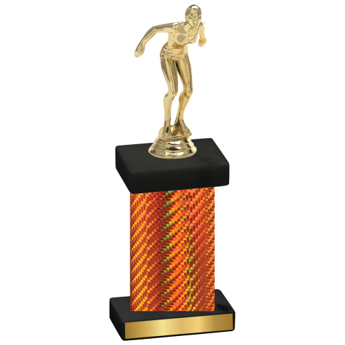 Single Orange Carbon Fiber Tennis Trophy