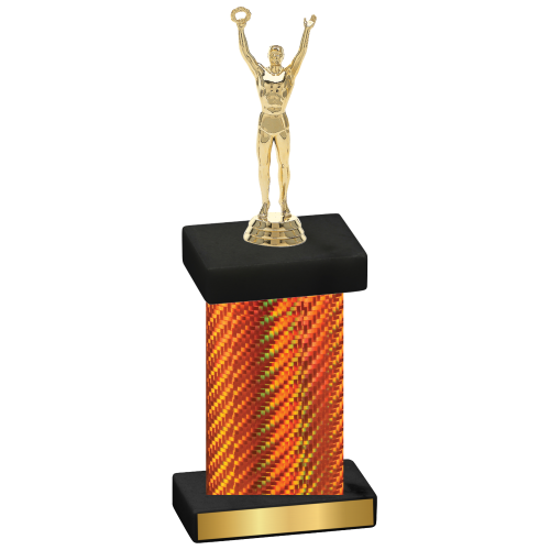 Single Orange Carbon Fiber Victory Trophy