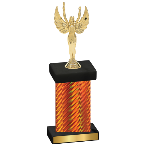 Single Orange Carbon Fiber Victory Trophy