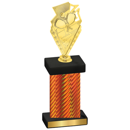 Single Orange Carbon Fiber Pickleball Trophy