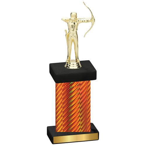 Single Orange Carbon Fiber Archery Trophy