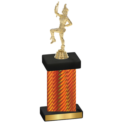 Single Orange Carbon Fiber Majorette Trophy