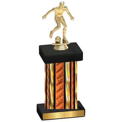 Single Orange Glacier Soccer Trophy