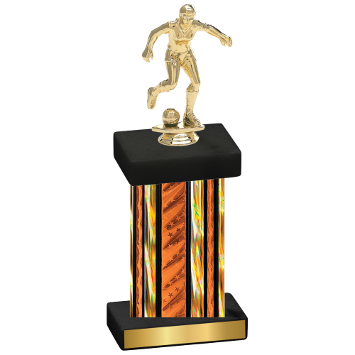 Single Orange Glacier Soccer Trophy