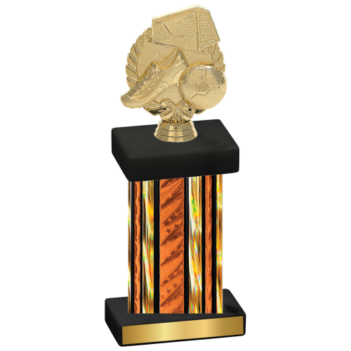 Single Orange Glacier Soccer Trophy