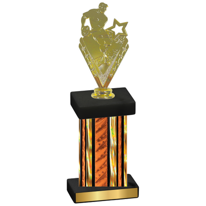 Single Orange Glacier Rugby Trophy