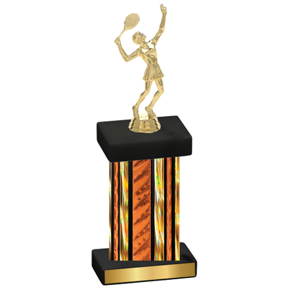 Single Orange Glacier Tennis Trophy