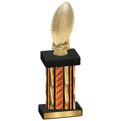 Single Orange Glacier Football Trophy