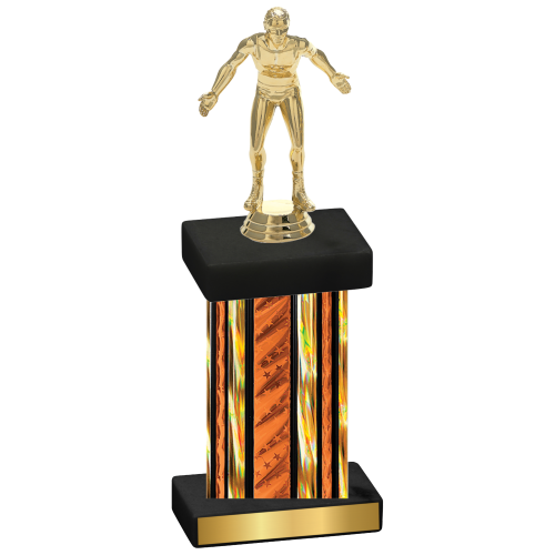 Single Orange Glacier Wrestling Trophy