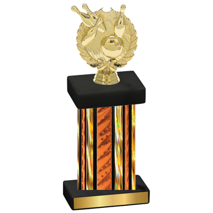 Single Orange Glacier Bowling Trophy