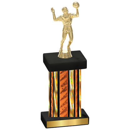 Single Orange Glacier Volleyball Trophy