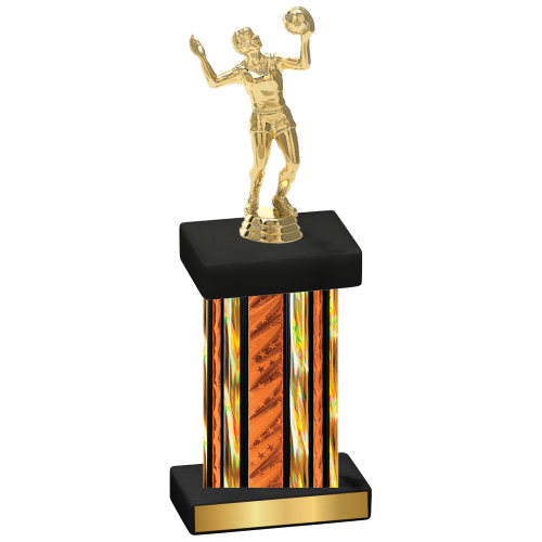 Single Orange Glacier Volleyball Trophy