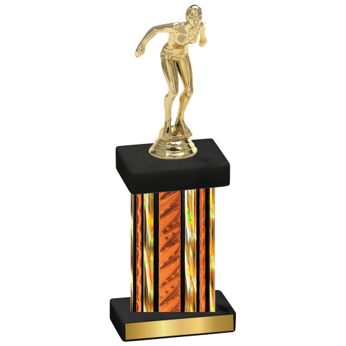 Single Orange Glacier Tennis Trophy