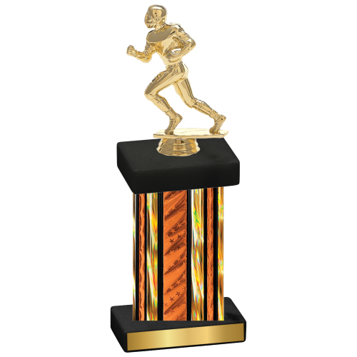 Single Orange Glacier Football Trophy