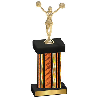 Single Orange Glacier Cheerleading Trophy