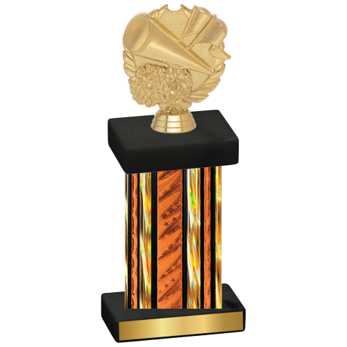 Single Orange Glacier Cheerleading Trophy