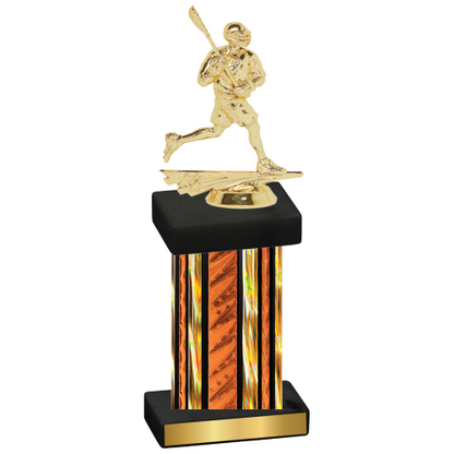 Single Orange Glacier Lacrosse Trophy