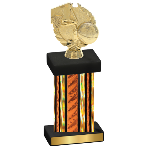 Single Orange Glacier Basketball Trophy