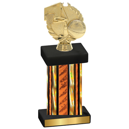 Single Orange Glacier Basketball Trophy