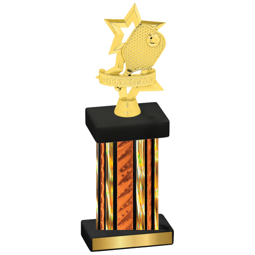 Single Orange Glacier Pickleball Trophy