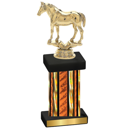 Single Orange Glacier Horses Trophy