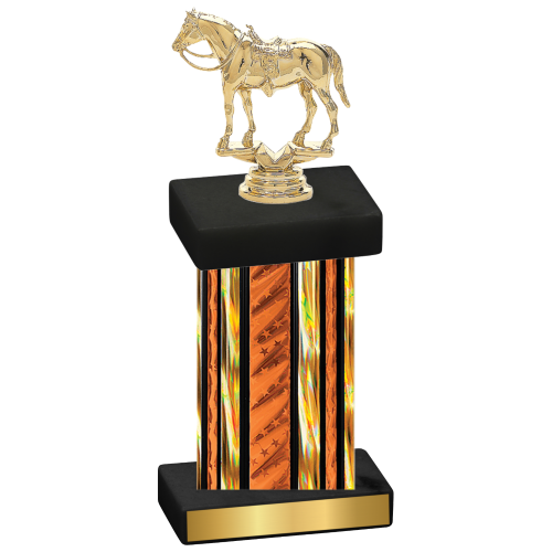 Single Orange Glacier Horses Trophy