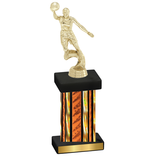 Single Orange Glacier Basketball Trophy