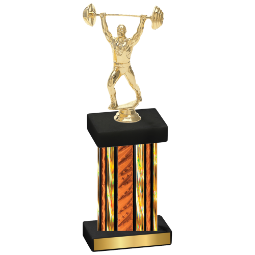 Single Orange Glacier Weights Trophy