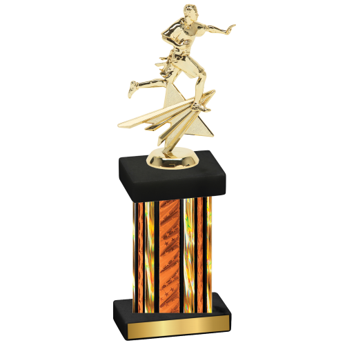 Single Orange Glacier Flag Football Trophy