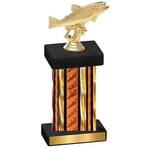 Single Orange Glacier Fishing Trophy