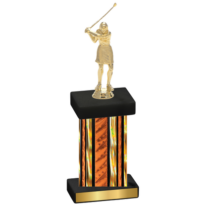 Single Orange Glacier Golf Trophy