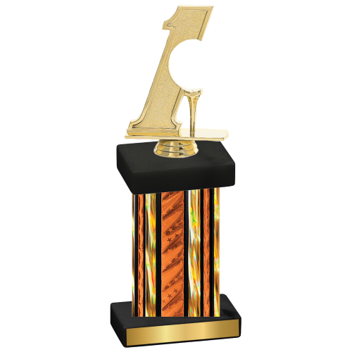 Single Orange Glacier Golf Trophy