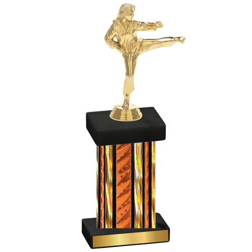 Single Orange Glacier Karate Trophy