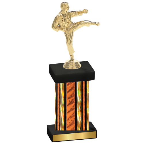 Single Orange Glacier Karate Trophy