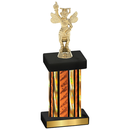 Single Orange Glacier Academics Trophy