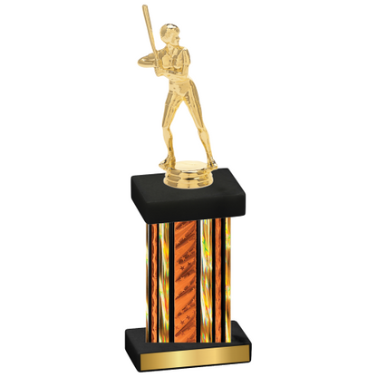 Single Orange Glacier Softball Trophy