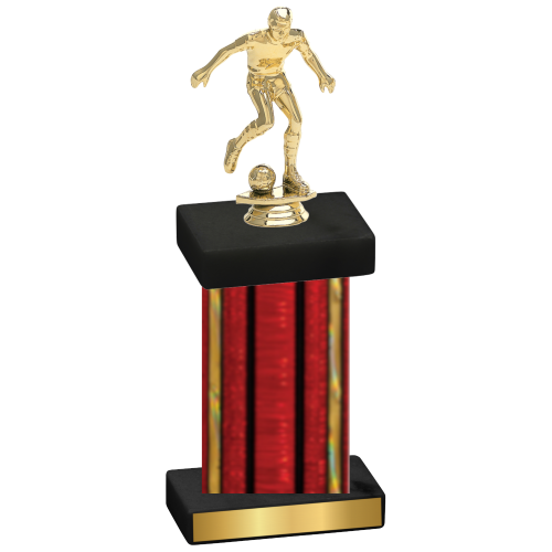 Single Red Glacier Soccer Trophy