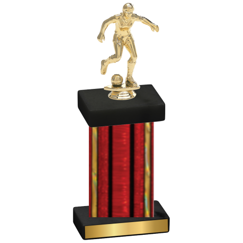 Single Red Glacier Soccer Trophy