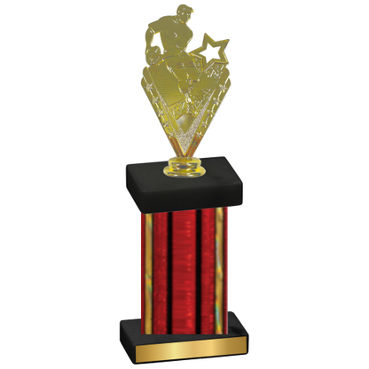 Single Red Glacier Rugby Trophy