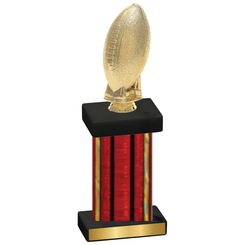 Single Red Glacier Football Trophy