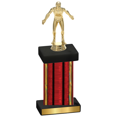 Single Red Glacier Wrestling Trophy