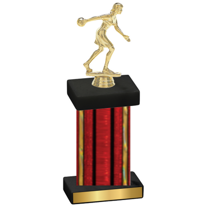 Single Red Glacier Bowling Trophy