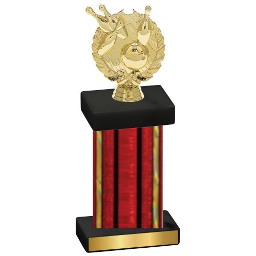 Single Red Glacier Bowling Trophy