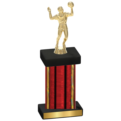 Single Red Glacier Volleyball Trophy