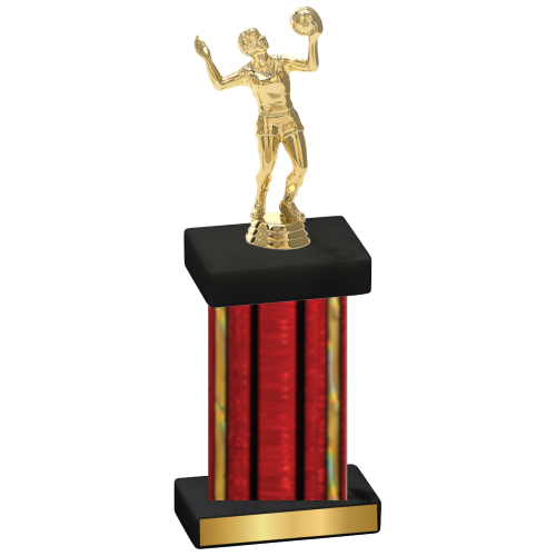 Single Red Glacier Volleyball Trophy