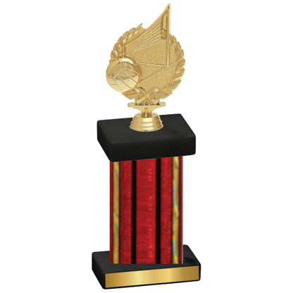 Single Red Glacier Volleyball Trophy