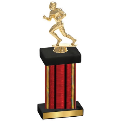 Single Red Glacier Football Trophy