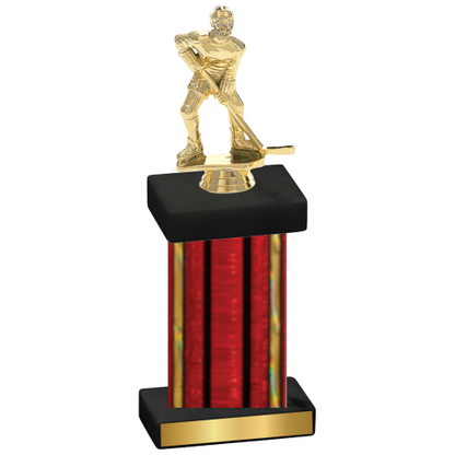 Single Red Glacier Hockey Trophy