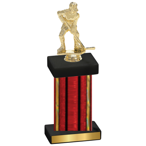 Single Red Glacier Hockey Trophy