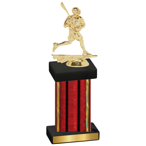 Single Red Glacier Lacrosse Trophy